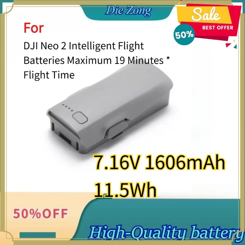 New For DJI Neo 2 Intelligent Flight Batteries Maximum 19 Minutes * Flight Time 7.16V 1606mAh 11.5Wh Li-Ion Drone Battery
New For DJI Neo 2 Intelligent Flight Batteries Maximum 19 Minutes * Flight Time 7.16V 1606mAh 11.5Wh Li-Ion Drone Battery