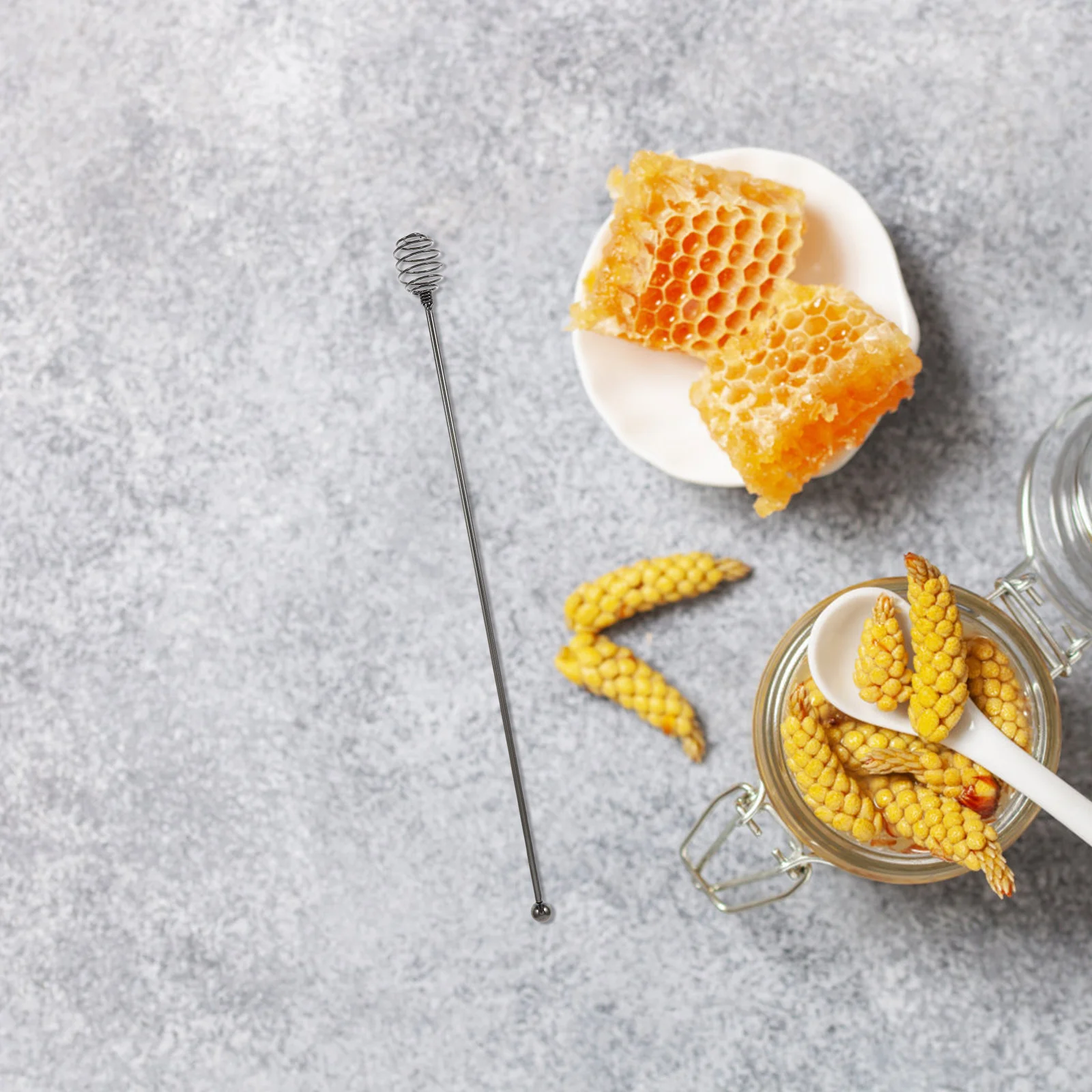 Stainless Steel Honey Dipper Stick Reusable Wear-Resistant Multi-Function Stirring Rod for Honey Jam Maple Syrup
Stainless Steel Honey Dipper Stick Reusable Wear-Resistant Multi-Function Stirring Rod for Honey Jam Maple Syrup