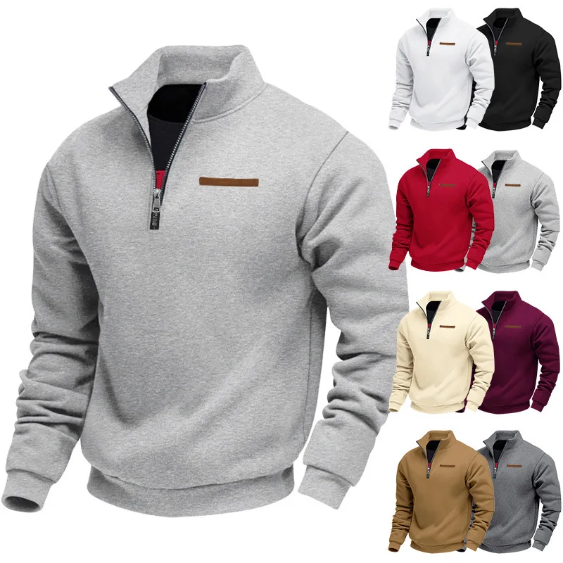 American Style Streetwear Sweatshirt Vans Half Zipper Loose and Comfortable Stand-up Collar Insert Solid Color Leisure Hoodie
American Style Streetwear Sweatshirt Vans Half Zipper Loose and Comfortable Stand-up Collar Insert Solid Color Leisure Hoodie