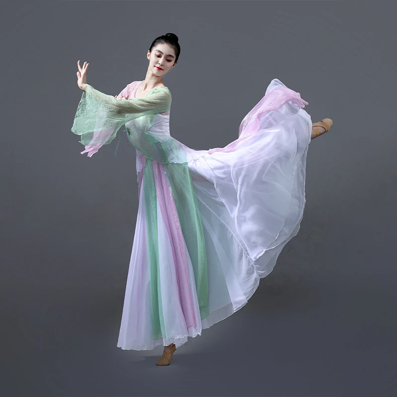 720 Degree Two-color Chiffon Dance Skirt Women Ballet Classical Dance Long Skirts Dancer Practice Classical Modern Dance Costume
720 Degree Two-color Chiffon Dance Skirt Women Ballet Classical Dance Long Skirts Dancer Practice Classical Modern Dance Costume