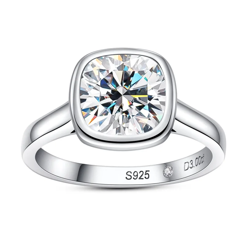 Carnica 8.5×8.5mm 3CT Stone Real Moissanite Ring for Women 100% S925 Sterling Silver Sparkling Wedding Band Jewelry GRA D Color
Carnica 8.5×8.5mm 3CT Stone Real Moissanite Ring for Women 100% S925 Sterling Silver Sparkling Wedding Band Jewelry GRA D Color