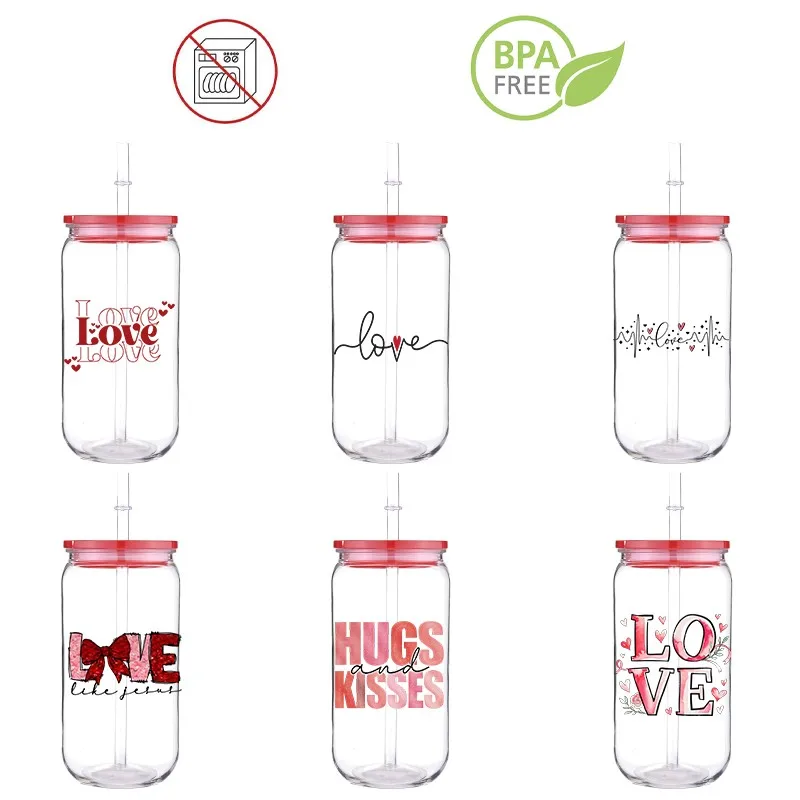 Valentine's Day Printed Transfer PET Plastic Straw Cup Love Girl Comes With Straw And Cup Lid DIY Custom Environmental
Valentine's Day Printed Transfer PET Plastic Straw Cup Love Girl Comes With Straw And Cup Lid DIY Custom Environmental
