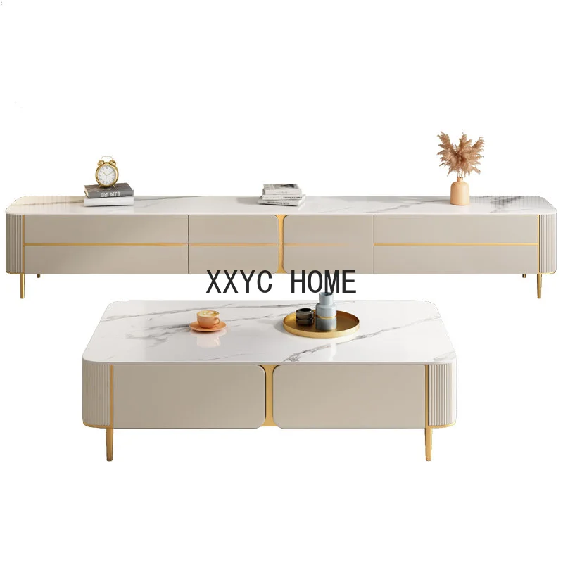 Light Luxury Minimalist Stone Plate Coffee Table TV Cabinet Modern Minimalist Size Living Room Apartment Home furniture 
Light Luxury Minimalist Stone Plate Coffee Table TV Cabinet Modern Minimalist Size Living Room Apartment Home furniture