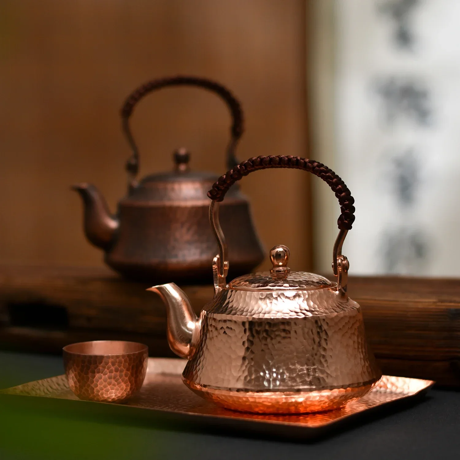 Pure Copper Tea Kettle Handmade Teapot Retro Pot for Kung Fu Tea Teaware 400ML
Pure Copper Tea Kettle Handmade Teapot Retro Pot for Kung Fu Tea Teaware 400ML
