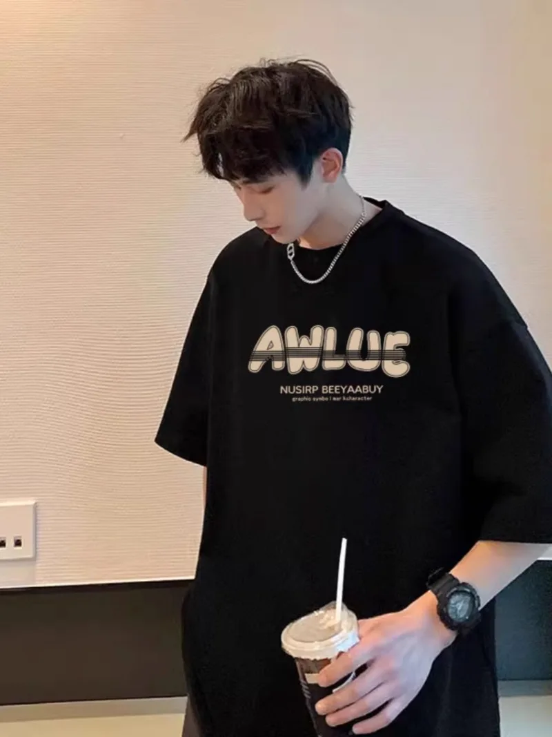 Summer Oversized American Retro Pure Cotton Short Sleeved T-shirt Men's Trendy Hip-hop Loose and Versatile Casual Top
Summer Oversized American Retro Pure Cotton Short Sleeved T-shirt Men's Trendy Hip-hop Loose and Versatile Casual Top