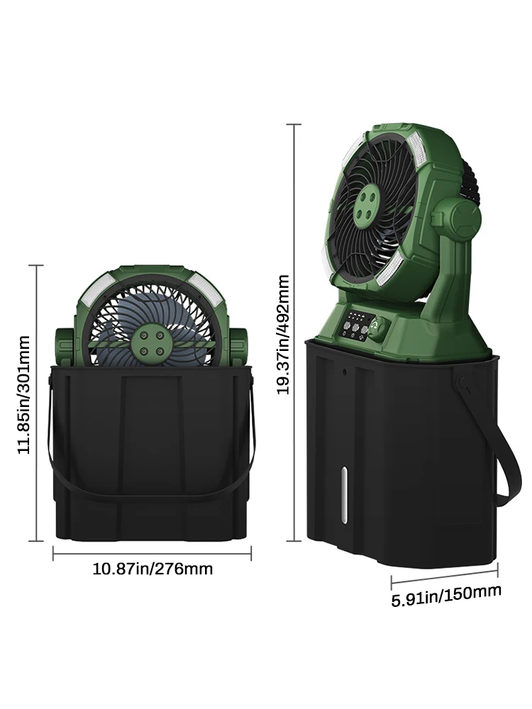 Портативный вентилятор для запотевания, 4 распылителя и 2 режима запотевания, 270 ° Вращающийся вентилятор Воздушный охладитель Вентилятор для кемпинга Аккумуляторная батарея 20000 мАч
Портативный вентилятор для запотевания, 4 распылителя и 2 режима запотевания, 270 ° Вращающийся вентилятор Воздушный охладитель Вентилятор для кемпинга Аккумуляторная батарея 20000 мАч