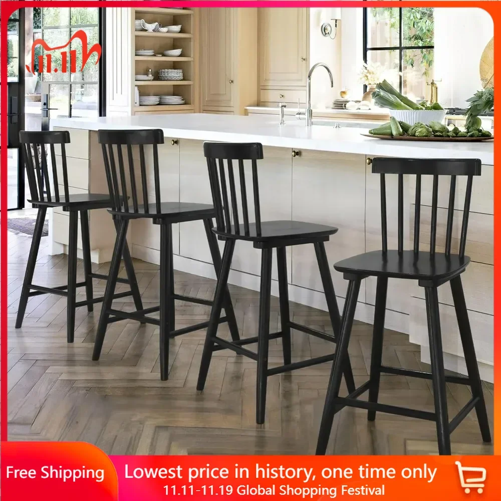 Bar Stools Set Of 4 For Kitchen Island,24 Inch Counter Height Stools,with Spindle Back,bar Stools
Bar Stools Set Of 4 For Kitchen Island,24 Inch Counter Height Stools,with Spindle Back,bar Stools