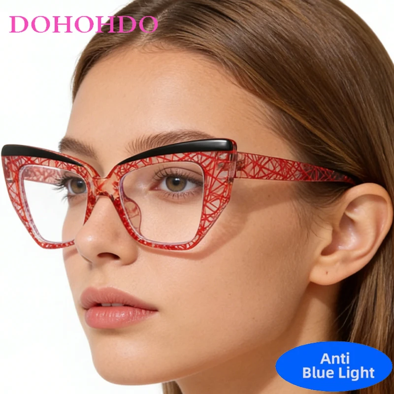 TR90 Fashion Cat Eye Design Blue Light Blocking Women's Glasses Computer Gaming Reading Punk Optical Eyeglasses Lentes Female
TR90 Fashion Cat Eye Design Blue Light Blocking Women's Glasses Computer Gaming Reading Punk Optical Eyeglasses Lentes Female