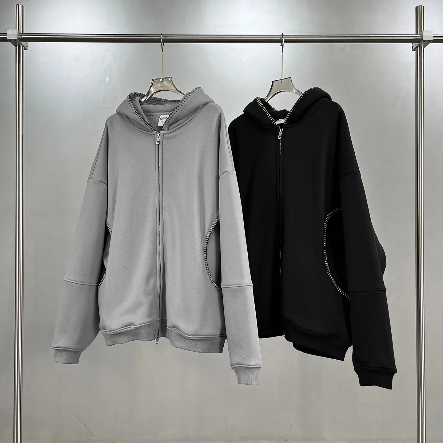 High Quali Thi Yarn Lo Stitch Large ket Patchwork Zipper Open Cardigan Inner Fce Pure Color Hoodie ex
High Quali Thi Yarn Lo Stitch Large ket Patchwork Zipper Open Cardigan Inner Fce Pure Color Hoodie ex