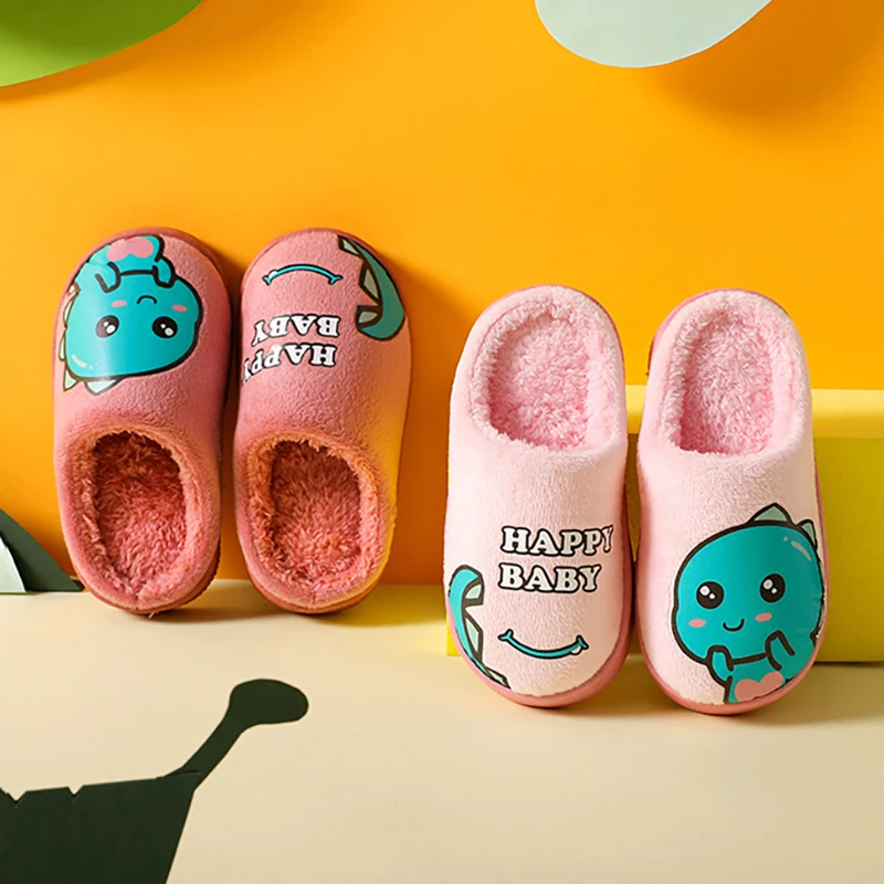 Children's Warm Plush Slippers For Autumn And Winter Cute Dinosaur Pattern Indoor Warm Toddler Slides For Boys And Girls
Children's Warm Plush Slippers For Autumn And Winter Cute Dinosaur Pattern Indoor Warm Toddler Slides For Boys And Girls