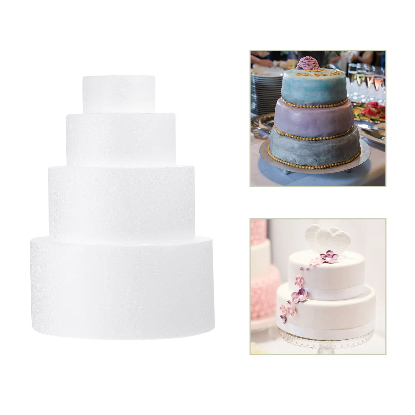 4Pcs Foam Cake Mold Set for Baking Practice Cake Decorating Tools DIY Craft Moulds Eco Friendly Flexible Safe Smooth White Foam
4Pcs Foam Cake Mold Set for Baking Practice Cake Decorating Tools DIY Craft Moulds Eco Friendly Flexible Safe Smooth White Foam