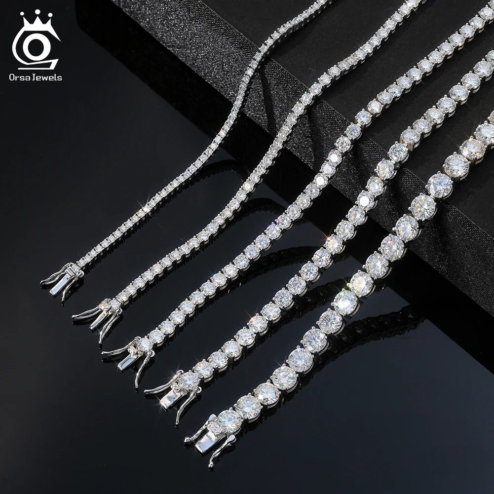 ORSA JEWELS 2-6.5mm Moissanite Tennis Bracelet 925 Sterling Silver D Color Bangle for Women Man Sparkling Party Jewelry SMOB01
ORSA JEWELS 2-6.5mm Moissanite Tennis Bracelet 925 Sterling Silver D Color Bangle for Women Man Sparkling Party Jewelry SMOB01