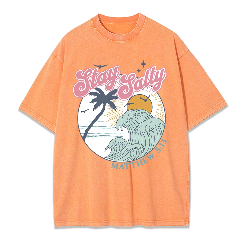 Stay Salty Matthew Printing Washed T-Shirts Women Cotton Tops Comfortable Distressed O-Neck Streetwear Summer Womans Clothes
Stay Salty Matthew Printing Washed T-Shirts Women Cotton Tops Comfortable Distressed O-Neck Streetwear Summer Womans Clothes