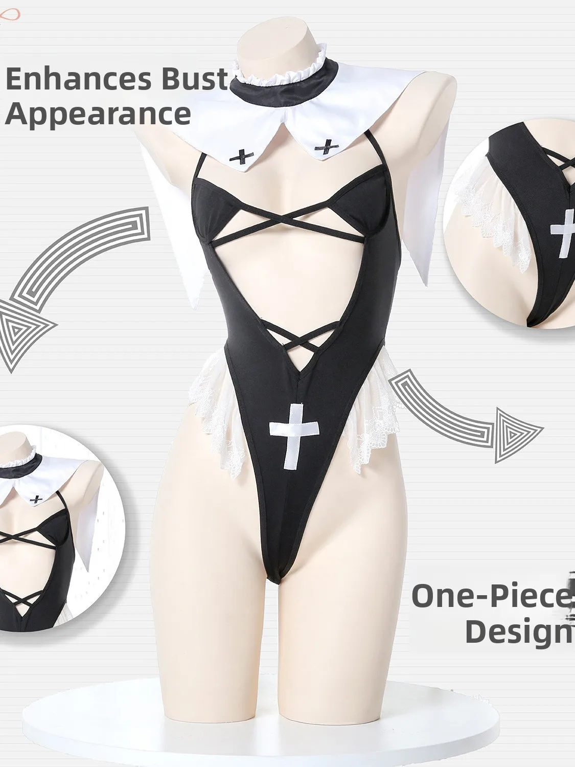 Nun Cosplay Underwear Tight Body Suit Second Handmaid's Costume High Waist ort Pants Innerwear Fem High Waist Briefs
Nun Cosplay Underwear Tight Body Suit Second Handmaid's Costume High Waist ort Pants Innerwear Fem High Waist Briefs