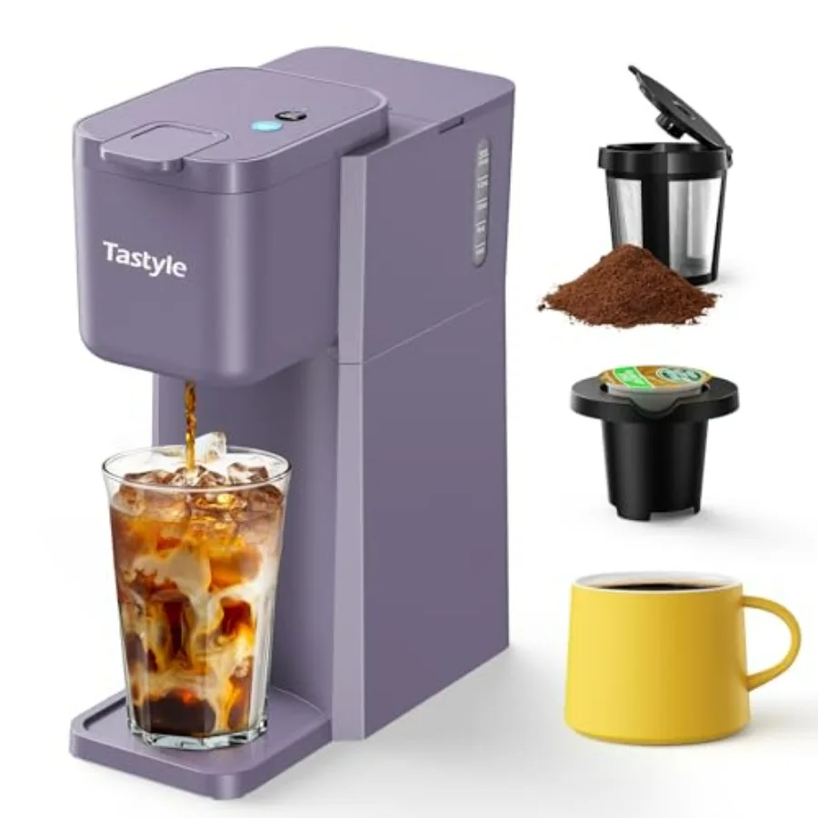 Mini Hot and Iced Coffee Maker Single Serve for K Cup and Ground 6 to 14 Oz Brew Sizes with Recipe Book for Home Travel RV Offi
Mini Hot and Iced Coffee Maker Single Serve for K Cup and Ground 6 to 14 Oz Brew Sizes with Recipe Book for Home Travel RV Offi