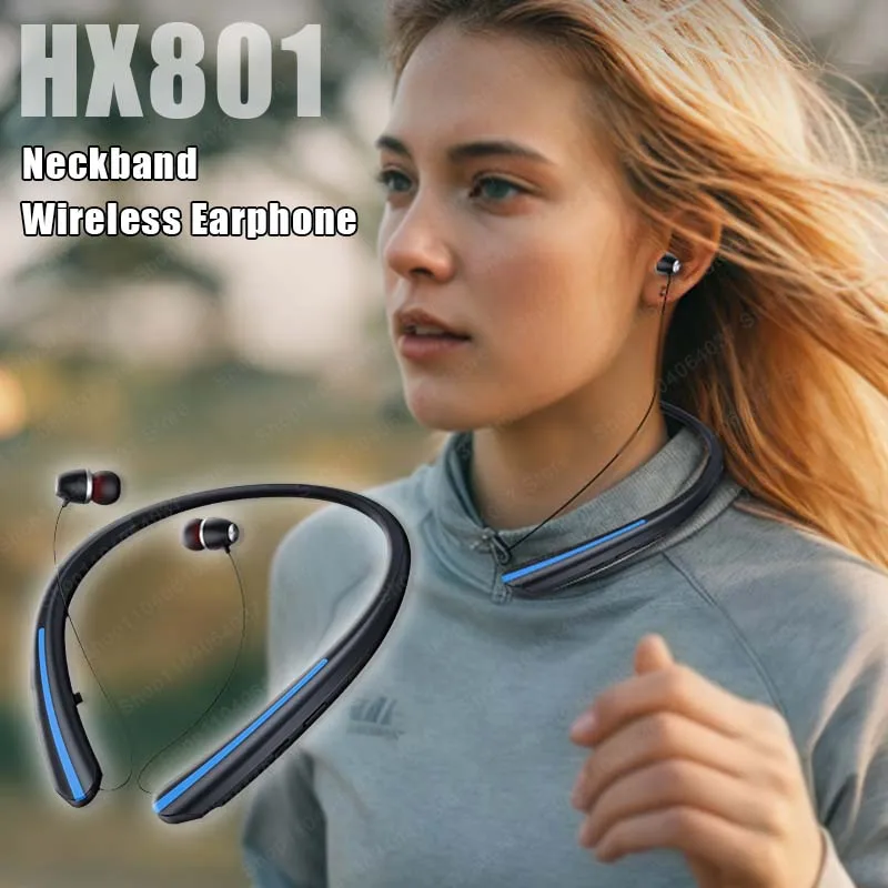 Mzymi Neckband Wireless Earphone HX801 In Ear Headphones Bluetooth Earbuds Noise Cancelling Waterproof Sports Headset With Mic
Mzymi Neckband Wireless Earphone HX801 In Ear Headphones Bluetooth Earbuds Noise Cancelling Waterproof Sports Headset With Mic