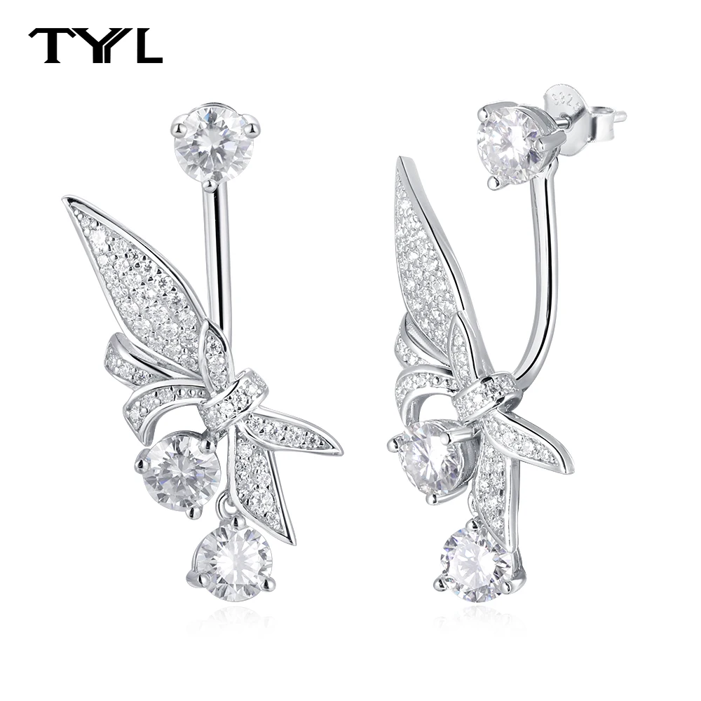 TYYL Moissanite Detachable Bow Pendant Earrings for Women S925 Silver Round Cut Diamond Wedding Drop Earring Ear Jewelry Gifts
TYYL Moissanite Detachable Bow Pendant Earrings for Women S925 Silver Round Cut Diamond Wedding Drop Earring Ear Jewelry Gifts