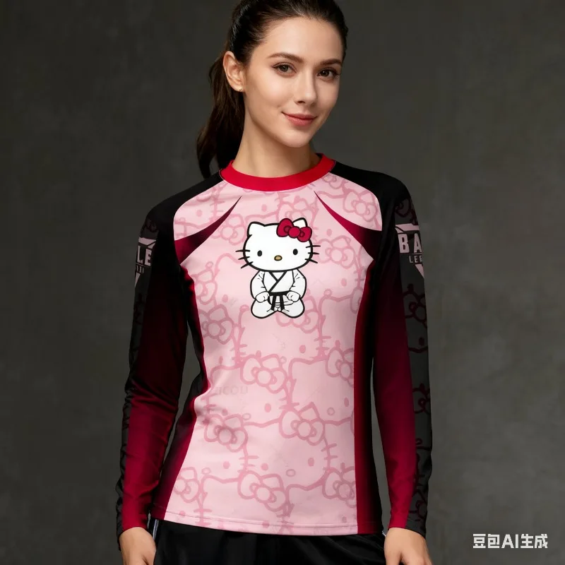 MINISO New Casual Hello Kitty 3D Printed Pattern T-shirt Long Sleeved Outdoor Sports Men's and Women's Quick Drying T-shirt
MINISO New Casual Hello Kitty 3D Printed Pattern T-shirt Long Sleeved Outdoor Sports Men's and Women's Quick Drying T-shirt