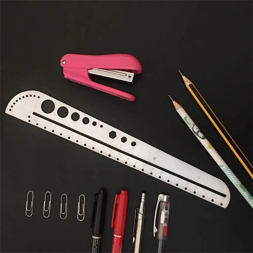 Craft Multifunctional Stainless Steel Template for DIY Round Protractor Ruler Measuring Ruler Straight Ruler Angle Protractor
Craft Multifunctional Stainless Steel Template for DIY Round Protractor Ruler Measuring Ruler Straight Ruler Angle Protractor