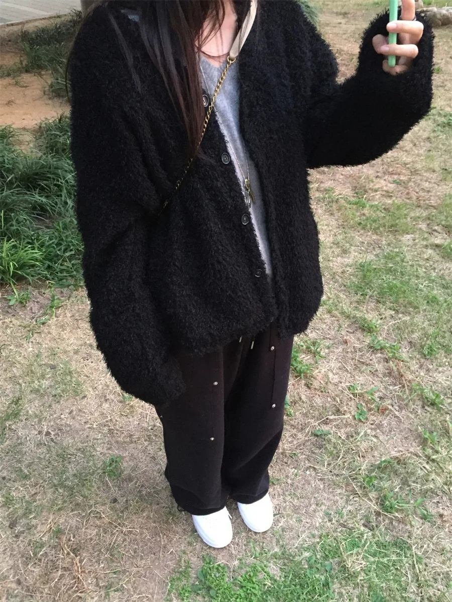 Women's Plu Jaet Warm Loose Bla Simple Design Polyester Fiber Long Sve V-Ne Coat Retro Sle No Inner
Women's Plu Jaet Warm Loose Bla Simple Design Polyester Fiber Long Sve V-Ne Coat Retro Sle No Inner