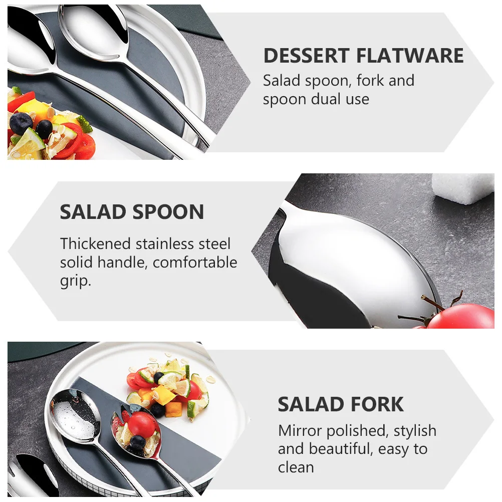 1Set Salad Fork and Spoon Stainless Steel Premium Flatware Set Smooth Finish Easy Clean Utensils for Home Restaurant Salad
1Set Salad Fork and Spoon Stainless Steel Premium Flatware Set Smooth Finish Easy Clean Utensils for Home Restaurant Salad