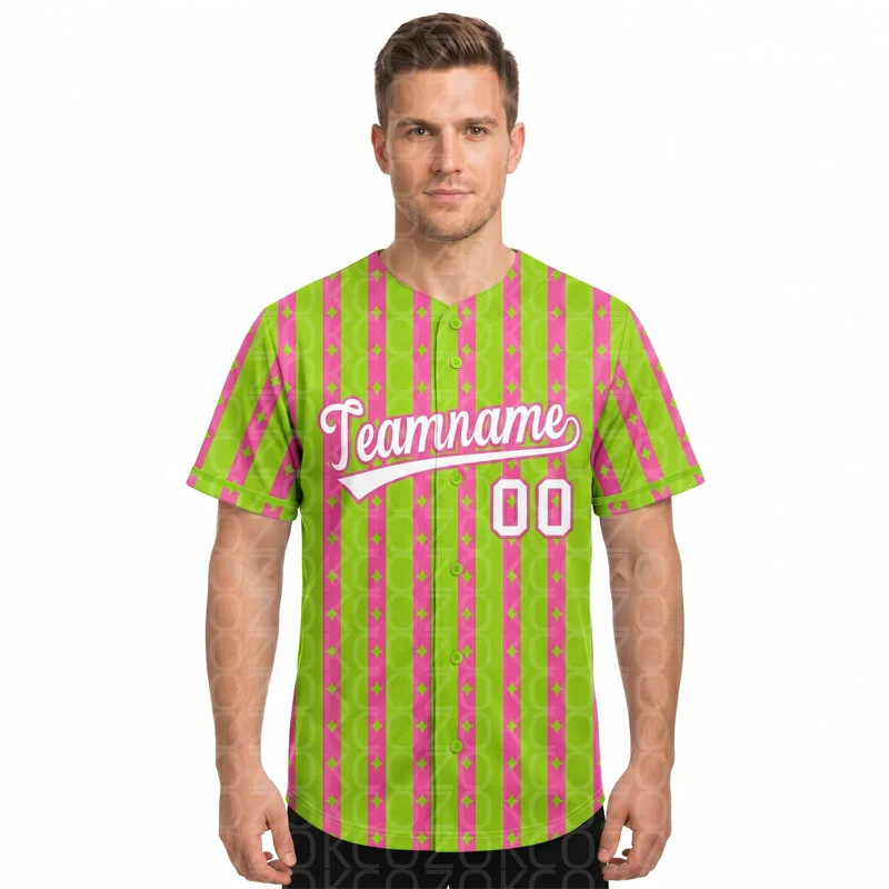3D Green Pink Line Baseball Jersey Men Women Short Sleeve Shirt 3D Printed Shirt Team Shirts Hip Hop Unisex Tops
3D Green Pink Line Baseball Jersey Men Women Short Sleeve Shirt 3D Printed Shirt Team Shirts Hip Hop Unisex Tops