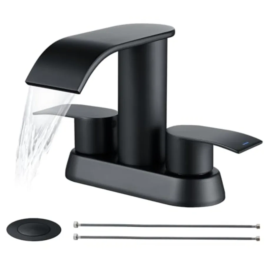 Black Waterfall Bathroom Faucet, Bathroom Sink Faucet for 3 Hole or 2 Hole, Anti-Splash Design Sk Faucets with Pop Up Dra, Easy
Black Waterfall Bathroom Faucet, Bathroom Sink Faucet for 3 Hole or 2 Hole, Anti-Splash Design Sk Faucets with Pop Up Dra, Easy