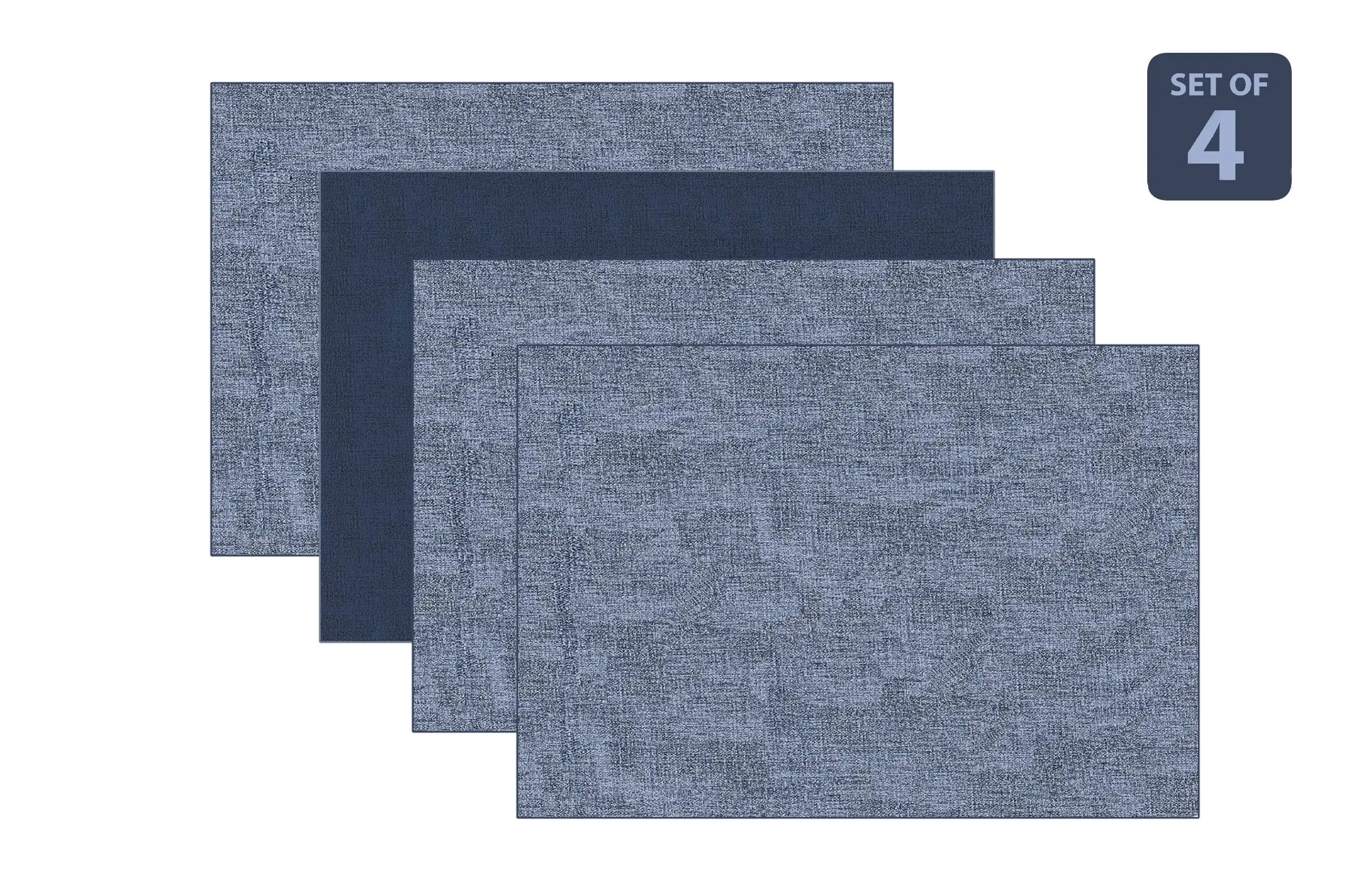 Amalfi Faux Leather Reversible 2 Pattern 12 X 18 Rectangular Placemats, Set of 4, Blue
Amalfi Faux Leather Reversible 2 Pattern 12 X 18 Rectangular Placemats, Set of 4, Blue