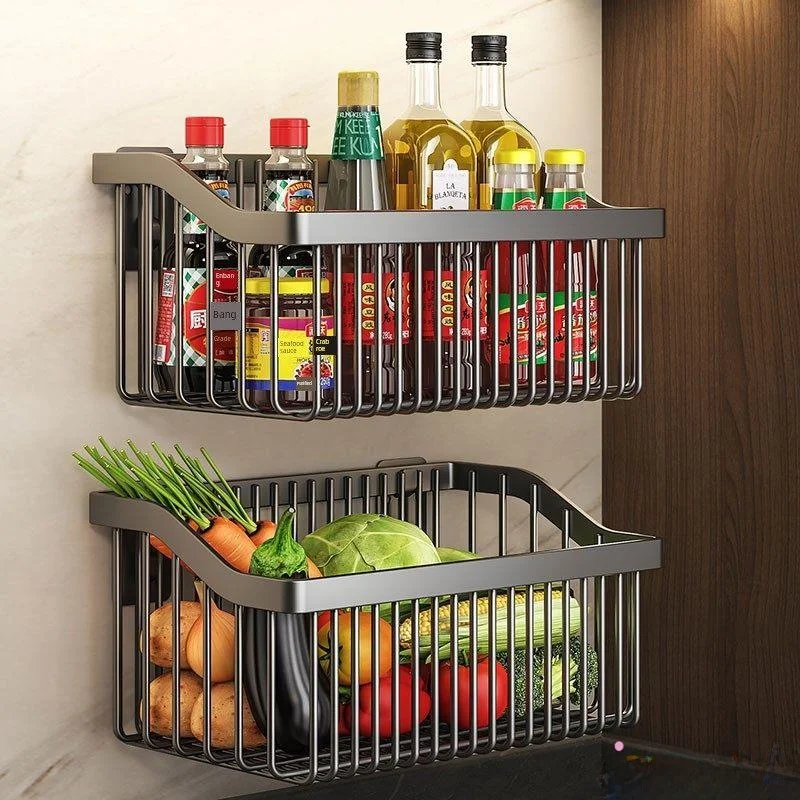 Stainless Steel Kitchen Wall Mounted Storage Rack Vegetable Fruit Basket Draining Shelf Spice Organizer No Drilling Required
Stainless Steel Kitchen Wall Mounted Storage Rack Vegetable Fruit Basket Draining Shelf Spice Organizer No Drilling Required
