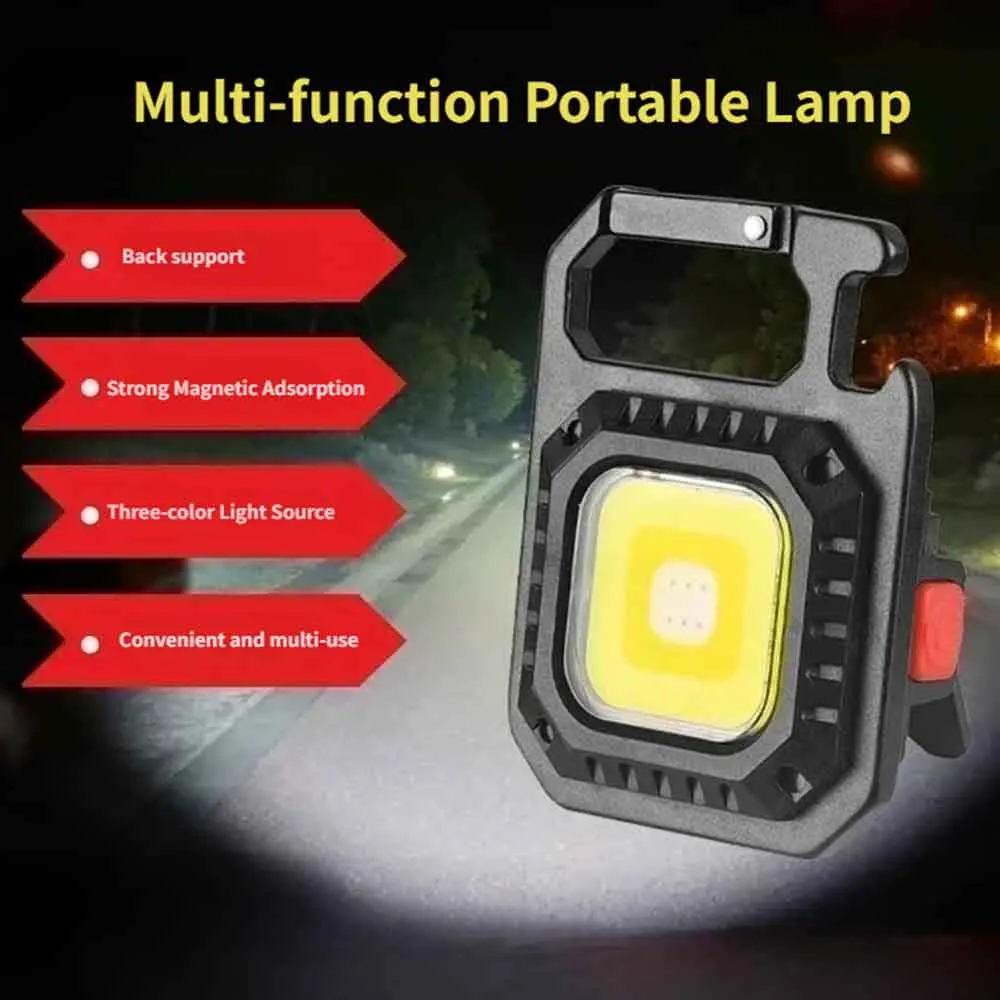 USB Mini Keychain Light Outdoor Camping Tent Light COB Work Light Emergency Night Light USB Rechargeable 7 Modes Spotlights
USB Mini Keychain Light Outdoor Camping Tent Light COB Work Light Emergency Night Light USB Rechargeable 7 Modes Spotlights