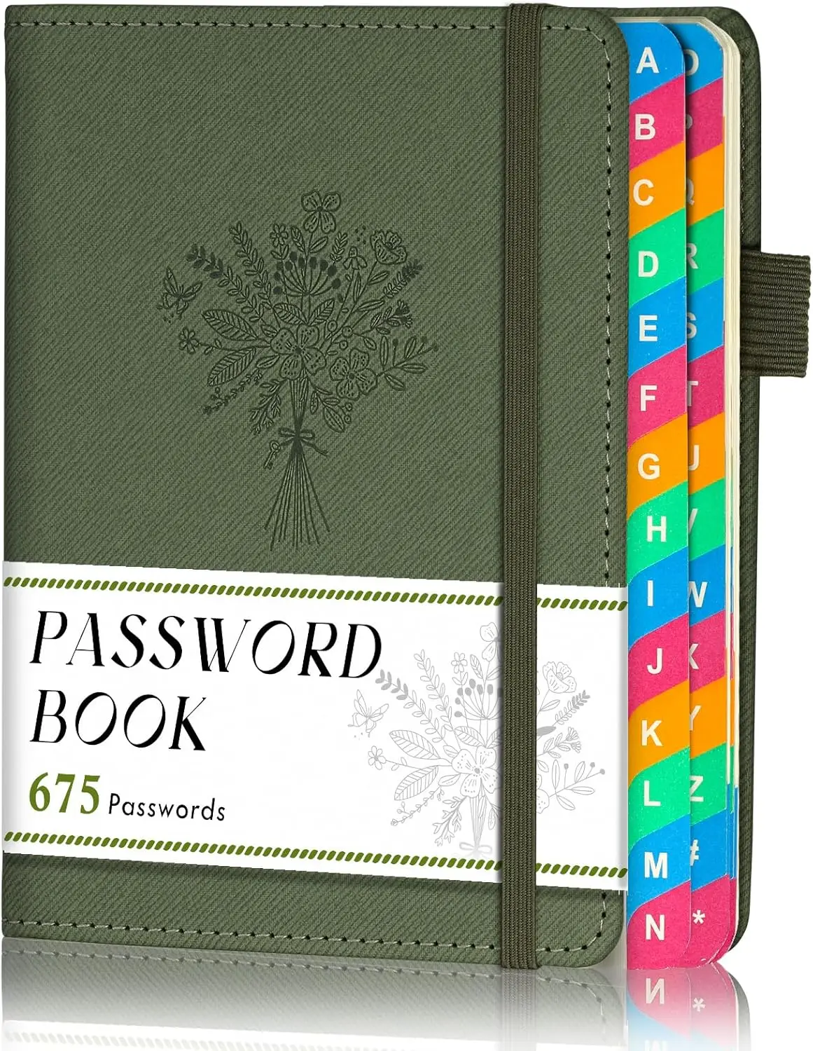 Password Keeper Book with Colorful Tabs, Small Pocket Logbook for Seniors, 4.7x6.2" Internet Address Organizer, Stores 675 Passwords (Sage Green)
Password Keeper Book with Colorful Tabs, Small Pocket Logbook for Seniors, 4.7x6.2" Internet Address Organizer, Stores 675 Passwords (Sage Green)