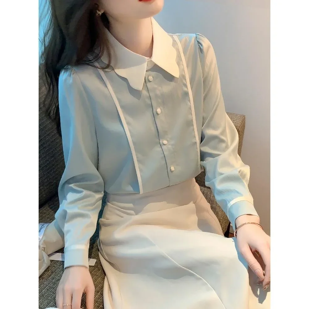 Fashionable Long Sleeve Chiffon Shirt Women's Autumn Workwear Stylish Top Ladies' Button Up Shirt Loose Fit Collar
Fashionable Long Sleeve Chiffon Shirt Women's Autumn Workwear Stylish Top Ladies' Button Up Shirt Loose Fit Collar
