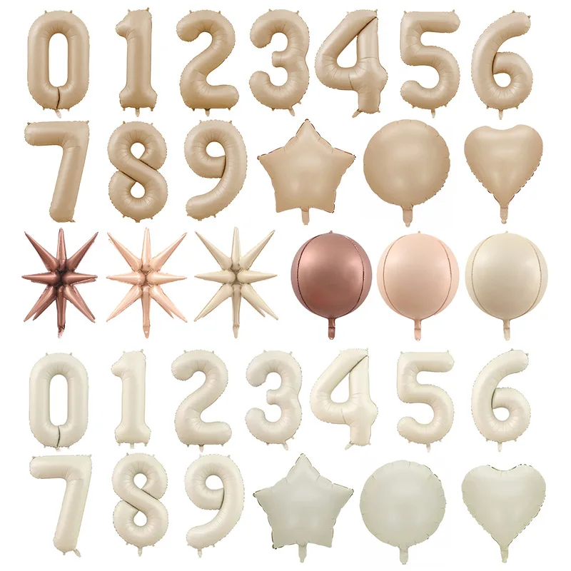 32/40inch Cream/caramel Color 1-9 Foil Digital Balloon 30 40 50 Adult Kids Diy Supplies Happy Birthday Party Decoration Globos
32/40inch Cream/caramel Color 1-9 Foil Digital Balloon 30 40 50 Adult Kids Diy Supplies Happy Birthday Party Decoration Globos