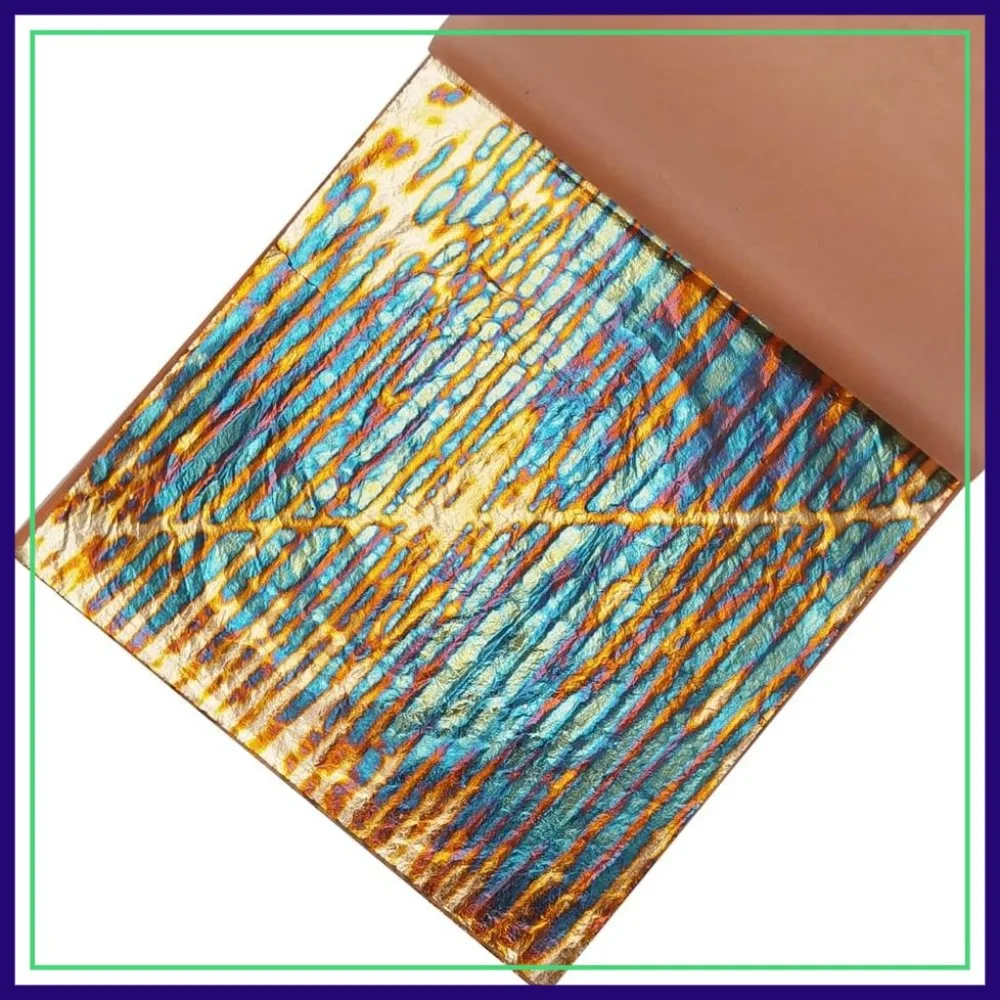 5.5" x 5.5" Imitation Gold Foil Variegated Metallic Leaf 25 Sheets for Arts and Gilding Crafts, Sunset
5.5" x 5.5" Imitation Gold Foil Variegated Metallic Leaf 25 Sheets for Arts and Gilding Crafts, Sunset