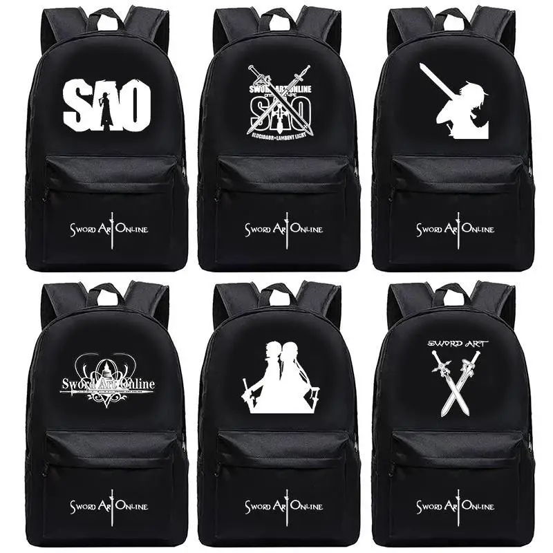 Sword Art Online Backpack Kirigaya Kazuto Cartoon Fashion Student Schoolbag Harajuku Anime SAO Men Women Large Capacity Backpack
Sword Art Online Backpack Kirigaya Kazuto Cartoon Fashion Student Schoolbag Harajuku Anime SAO Men Women Large Capacity Backpack