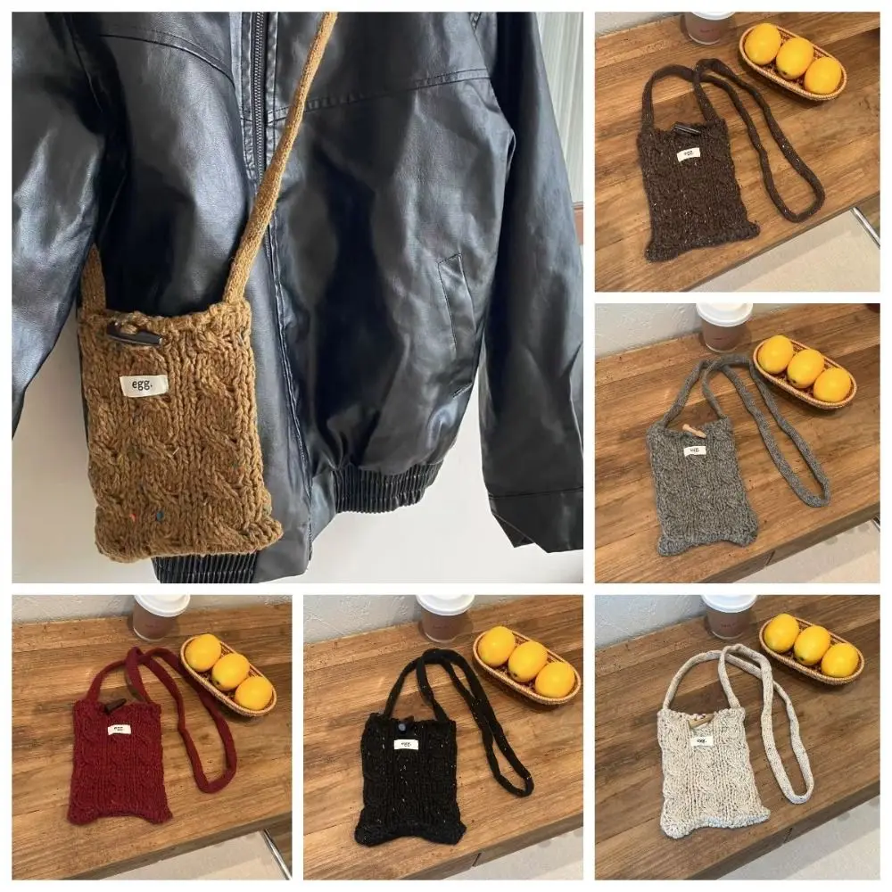 Horn Toggle Button Crochet Shoulder Bag Casual Simple Knitted Cellphone Pouch Multi-Purpose Korean Style Crossbody Bag
Horn Toggle Button Crochet Shoulder Bag Casual Simple Knitted Cellphone Pouch Multi-Purpose Korean Style Crossbody Bag