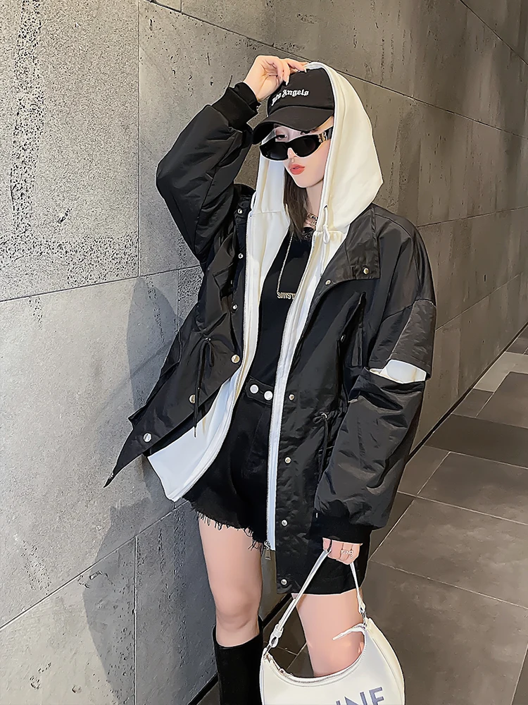 2023 New Spring Autumn Women Jacket Casual Basic Coat Pocket Zipper Jackets Long Sleeve Female Windbreaker Loose Hooded Outwear
2023 New Spring Autumn Women Jacket Casual Basic Coat Pocket Zipper Jackets Long Sleeve Female Windbreaker Loose Hooded Outwear