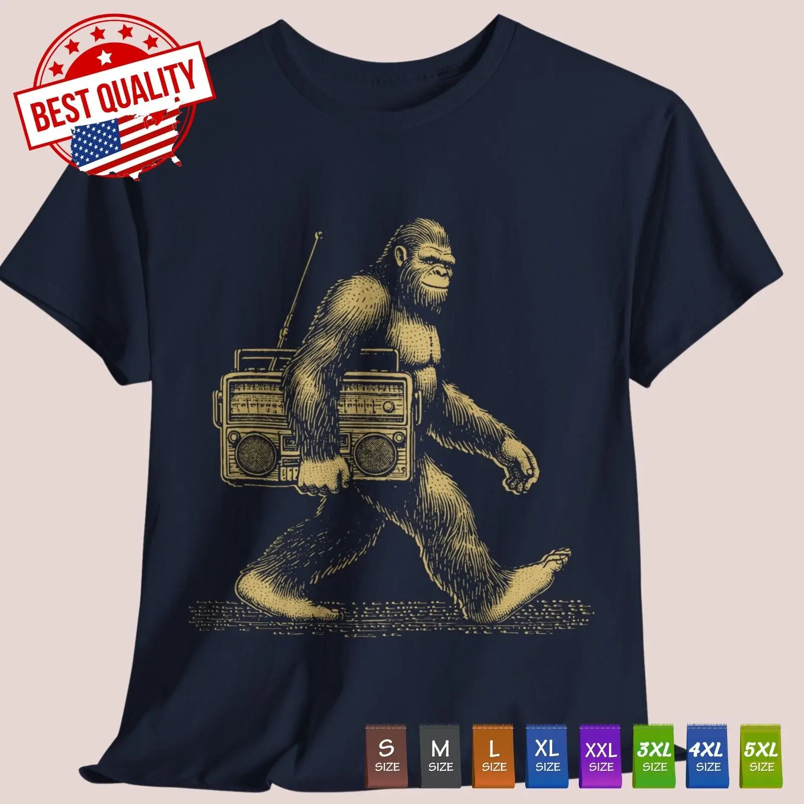 Винтажная Футболка Bigfoot с радио, забавная Новинка, классическая одежда Sasquatch, шуточная футболка
Винтажная Футболка Bigfoot с радио, забавная Новинка, классическая одежда Sasquatch, шуточная футболка