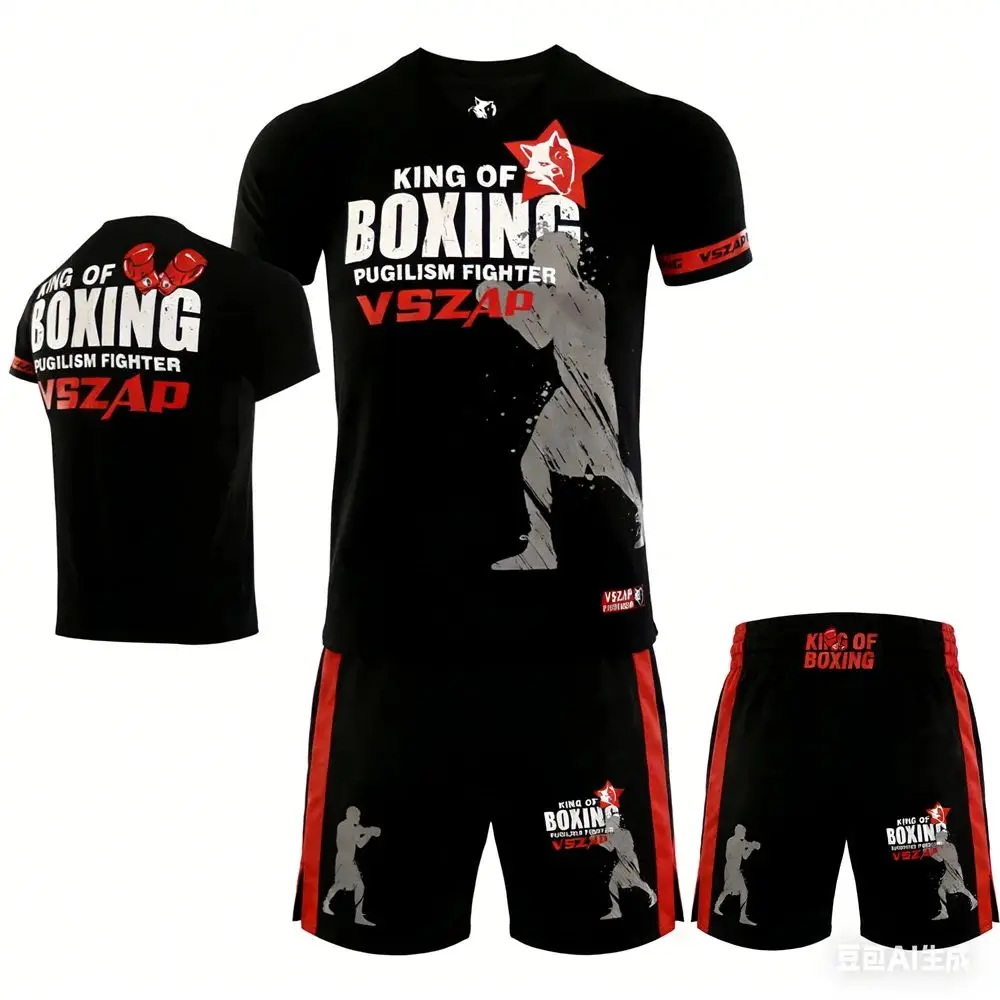Summer Boxing T-shirt and Pants Two-piece Set Muay Thai T-shirt Set Training Muay Thai T-shirt Y2k Sport Suit New Muay Thai Set
Summer Boxing T-shirt and Pants Two-piece Set Muay Thai T-shirt Set Training Muay Thai T-shirt Y2k Sport Suit New Muay Thai Set
