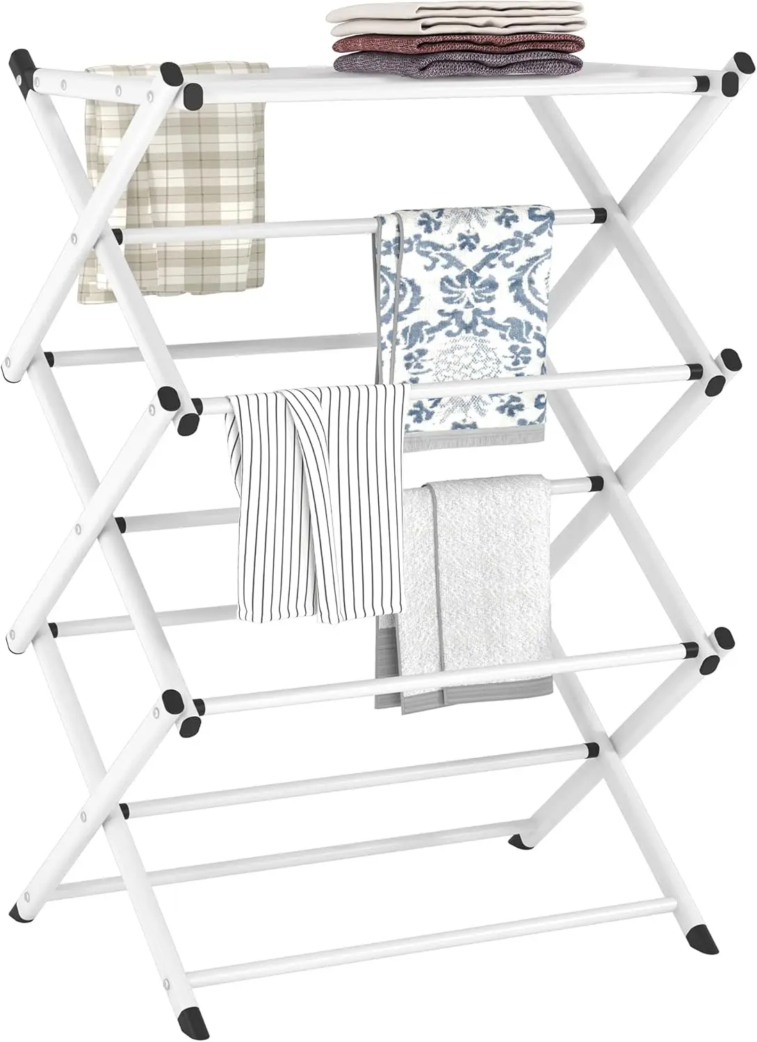 Collapsible Laundry Drying Rack Clothes Drying Racks for Laundry Bathroom 5 Stainless Steel Rods 60 lb Capacity with Wall Templa
Collapsible Laundry Drying Rack Clothes Drying Racks for Laundry Bathroom 5 Stainless Steel Rods 60 lb Capacity with Wall Templa