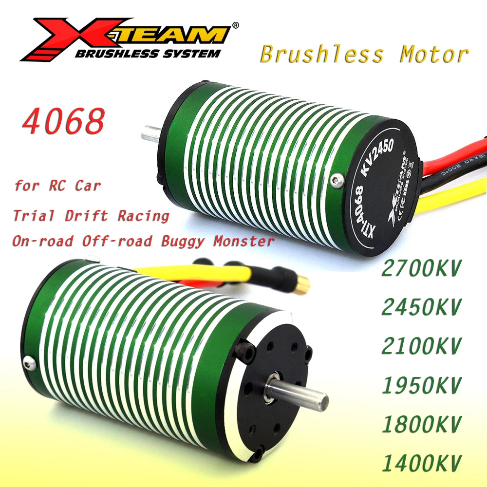 X-Team Waterproof 4068 Brushless Motor for RC Car 1/8 1/10 Trial Drift Racing On-road Off-road Buggy Monster Trucks Accessories
X-Team Waterproof 4068 Brushless Motor for RC Car 1/8 1/10 Trial Drift Racing On-road Off-road Buggy Monster Trucks Accessories