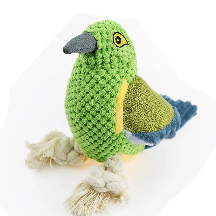 Pet Squeaky Toy Dog Toys Bite Resistant Plush Parrot Shaped Dog Rope Toys Chew Toy with Sound
Pet Squeaky Toy Dog Toys Bite Resistant Plush Parrot Shaped Dog Rope Toys Chew Toy with Sound