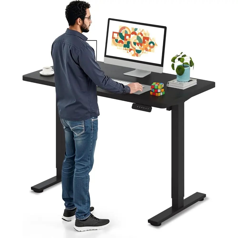 Height-Adjustable Standing Desk 40x24 with 6-Button Controller, Ergonomic for Home or Office, Black Tabletop
Height-Adjustable Standing Desk 40x24 with 6-Button Controller, Ergonomic for Home or Office, Black Tabletop