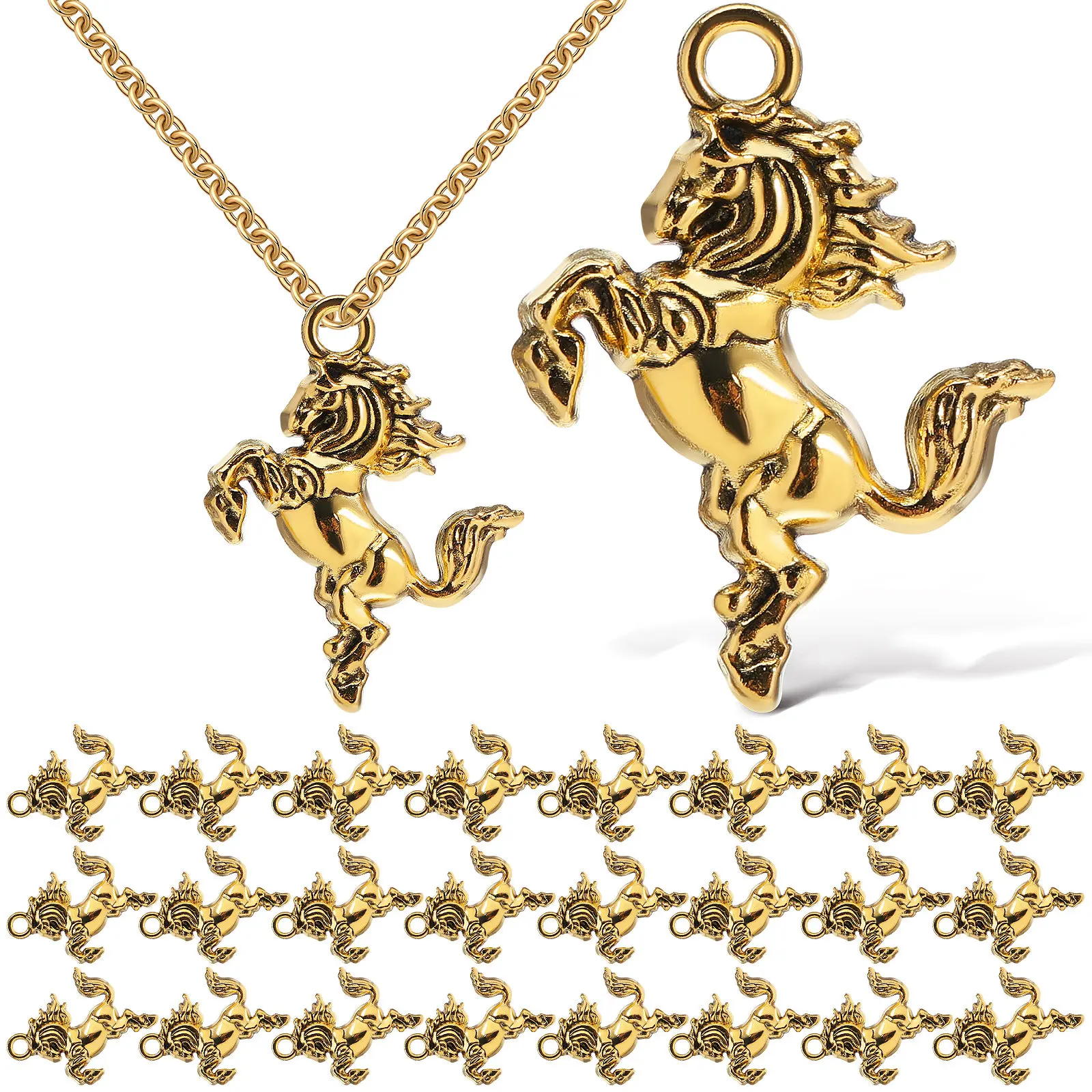 60Pcs Horse Pendants Jumping Horse Charms DIY Jewelry Accessories 2026 Good Luck Charms for Necklace Bracelet
60Pcs Horse Pendants Jumping Horse Charms DIY Jewelry Accessories 2026 Good Luck Charms for Necklace Bracelet
