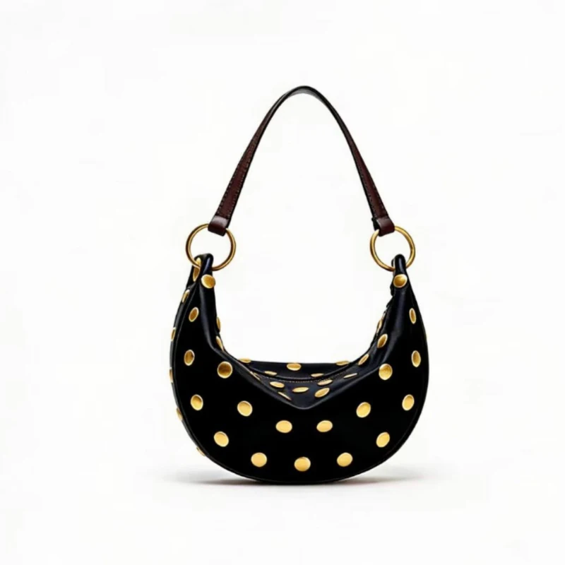Elegant Women Commuter Bag 2026 Trendy Niche Rivet Dumpling Purse Versatile Shoulder & Crossbody Handbag
Elegant Women Commuter Bag 2026 Trendy Niche Rivet Dumpling Purse Versatile Shoulder & Crossbody Handbag