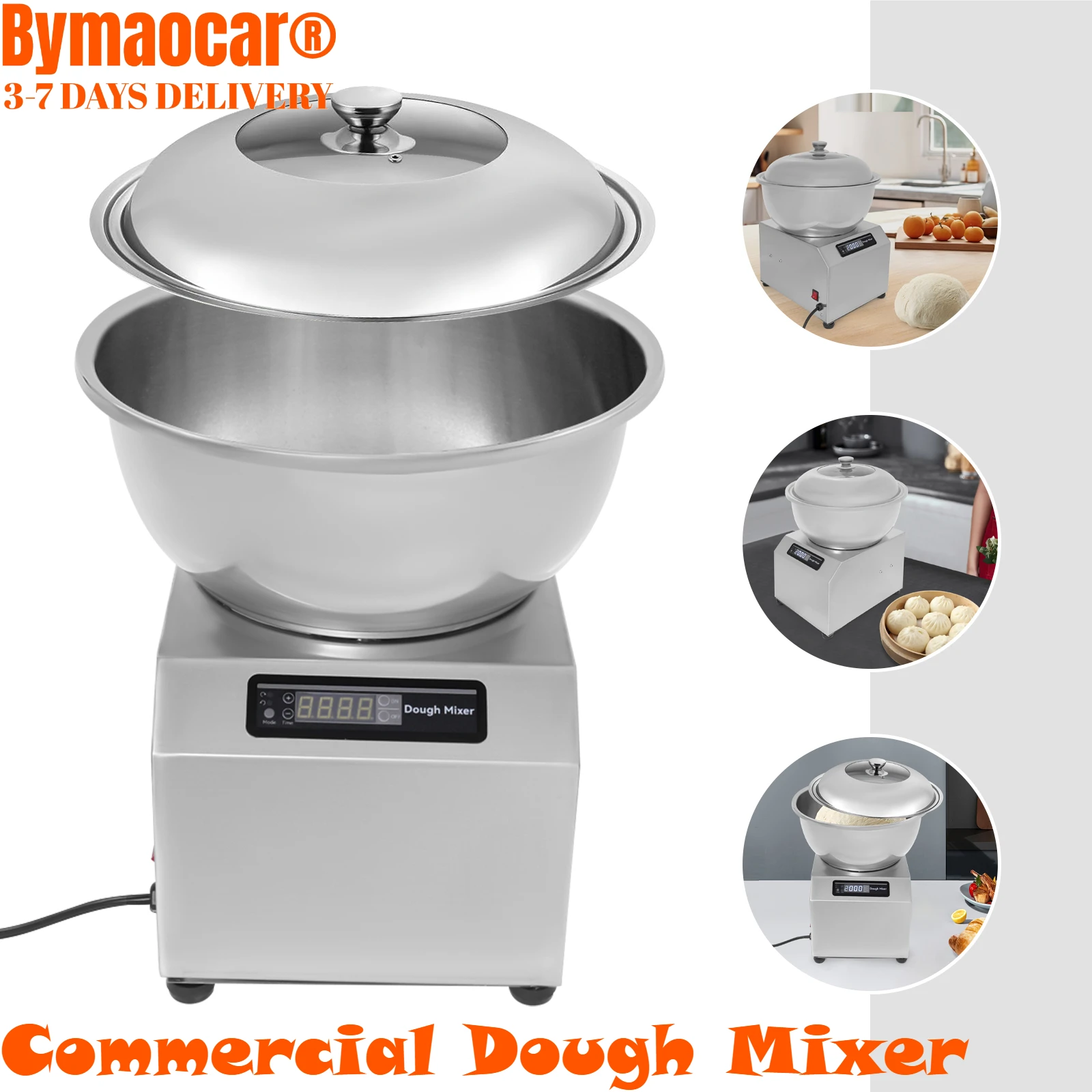 Коммерческая машина для замешивания теста 18 фунтов, электрическая спиральная машина для замешивания из нержавеющей стали для пекарни, ресторана Pizzeria, 1100 Вт, двойное вращение
Коммерческая машина для замешивания теста 18 фунтов, электрическая спиральная машина для замешивания из нержавеющей стали для пекарни, ресторана Pizzeria, 1100 Вт, двойное вращение