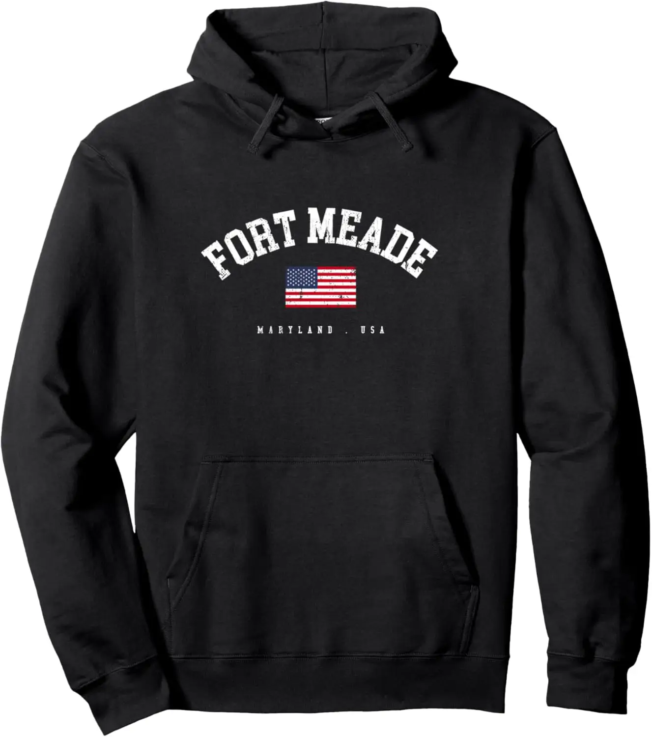 Fort Meade MD Retro American Flag USA City Name Pullover Hoodie
Fort Meade MD Retro American Flag USA City Name Pullover Hoodie