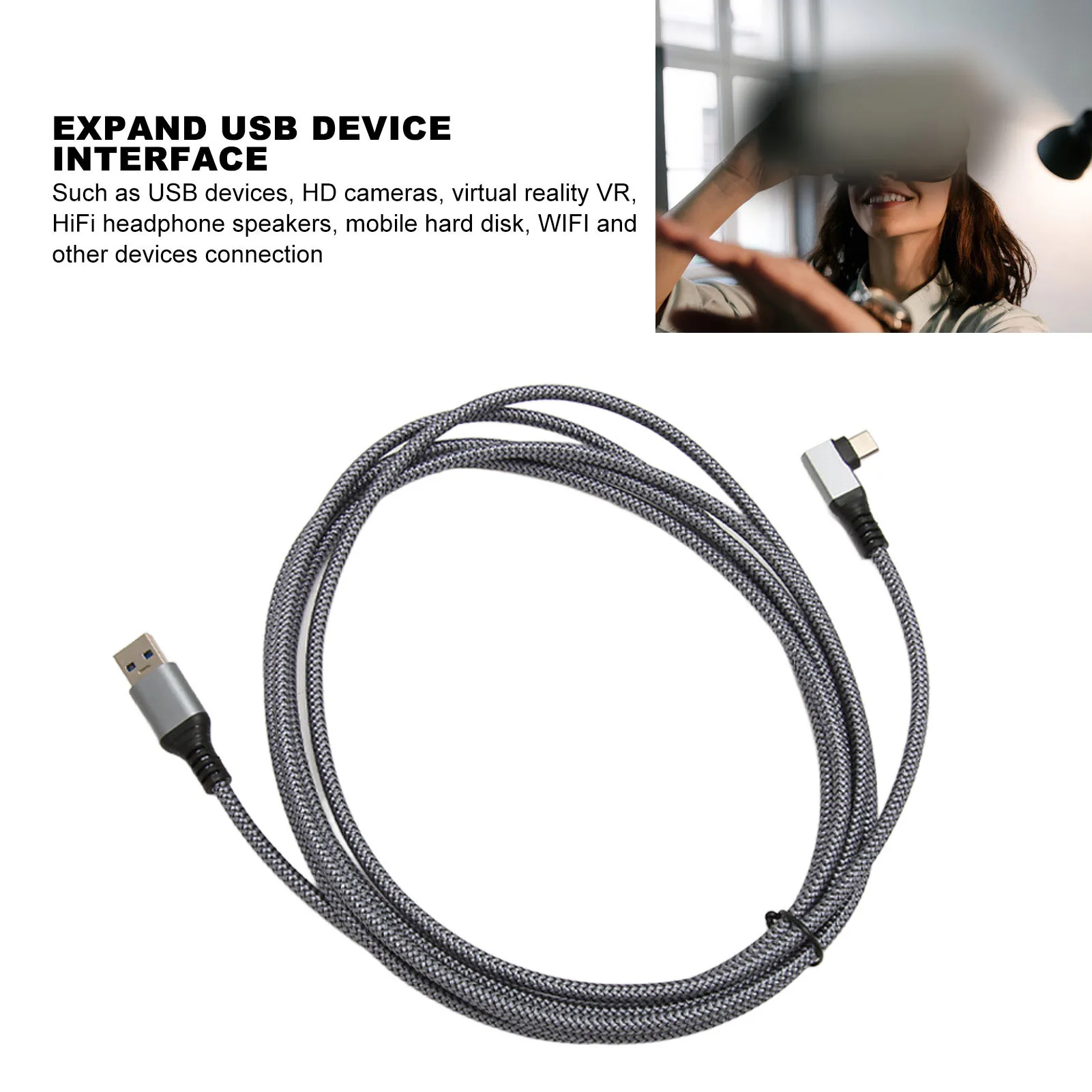 for Quest 2 Link VR Cable Nylon Braiding High Speed Data Transfer Charging Cord VR Accessories for VR Headset Gaming PC
for Quest 2 Link VR Cable Nylon Braiding High Speed Data Transfer Charging Cord VR Accessories for VR Headset Gaming PC