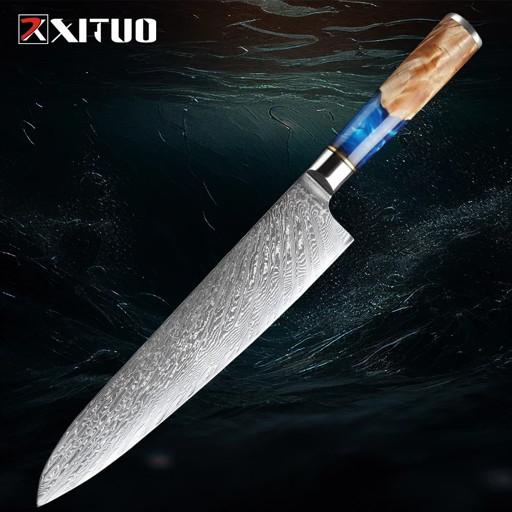 Damascus High Carbon Steel Chef Knife Pro Sharp Kitchen Slicing Knives Meat Sushi Cutting Chef Knife Best-selling Classic Knife
Damascus High Carbon Steel Chef Knife Pro Sharp Kitchen Slicing Knives Meat Sushi Cutting Chef Knife Best-selling Classic Knife
