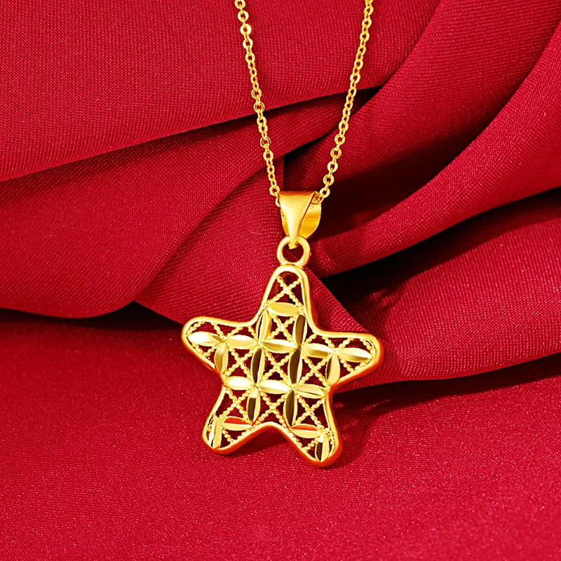 Sweet & Age-Reducing Starfish Versatile Pendant Necklace For Women 24K Gold AU999 | Full of youth, tender and charming
Sweet & Age-Reducing Starfish Versatile Pendant Necklace For Women 24K Gold AU999 | Full of youth, tender and charming
